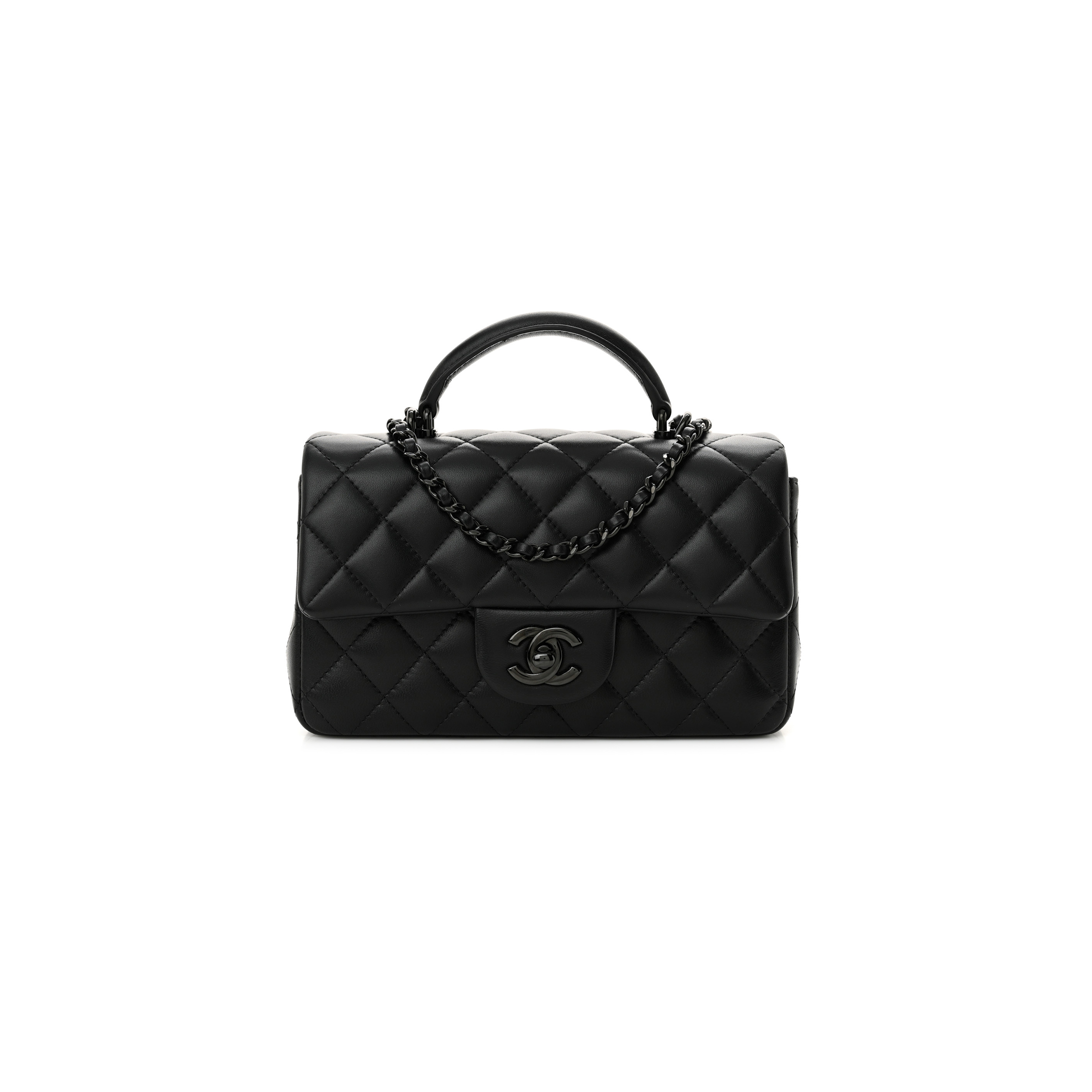 CHANEL MINI TOP HANDLE RECTANGULAR FLAP AS2431 (20*13*6cm)
